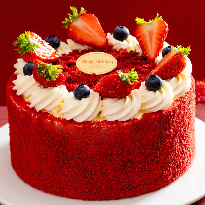 味多美 大都会红丝绒蛋糕 生日蛋糕 水果蛋糕 北京同城配送 15cm