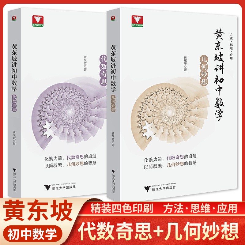 【现货速发】2022正版黄东坡讲初中数学几何妙想+代数奇思七八九年级中考 浙大新思维方法大视野解题中考必刷题 代数奇思+几何妙想