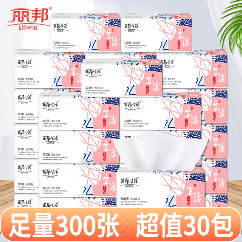 丽邦（Libang）纸巾抽纸 餐巾纸擦手纸 婴儿面巾纸抽 压花4层300张*30包整箱属于什么档次？