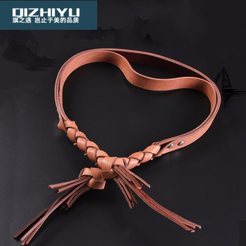 三层摔跤皮条子皮抖皮子手工编织摔跤训练跤抖皮条 少年-二尺二(身高