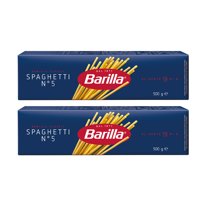 ��ζ�� Barilla ��������� #5 ��ͳֱ��������� 500g*2�� ��֬0�� 36.6Ԫ