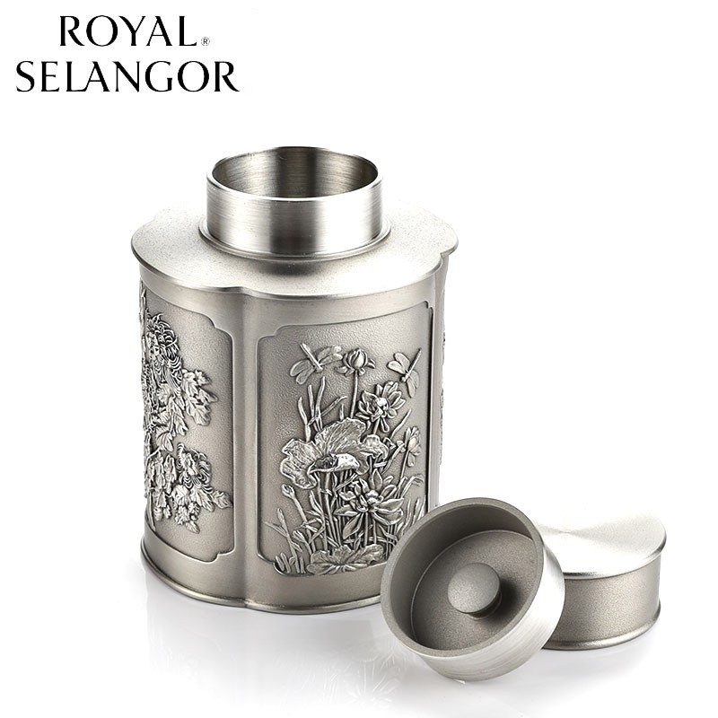 皇家雪兰莪（ROYAL SELANGOR） 皇家雪兰莪四季茶叶罐锡罐 工艺礼品密封茶叶罐茶具金属密封罐 014556中号（纸盒装）