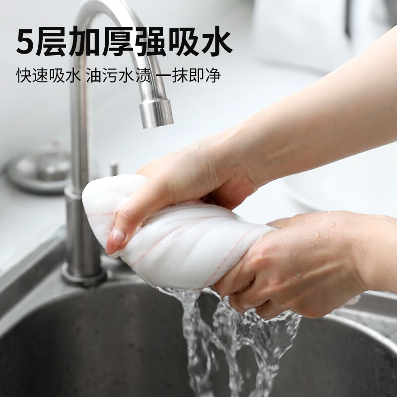 好媳妇（okaywife）洗碗巾可水洗不易沾油家用洗碗布清洁厨房去油抹布家务10片装 绵柔抹布 (10片装)