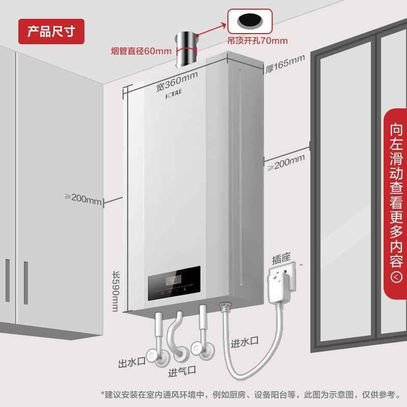 方太烟灶热三件套侧吸油烟机抽油烟机燃气灶16L热水器整体橱柜开口41＊71的，这款燃气灶适合吗？