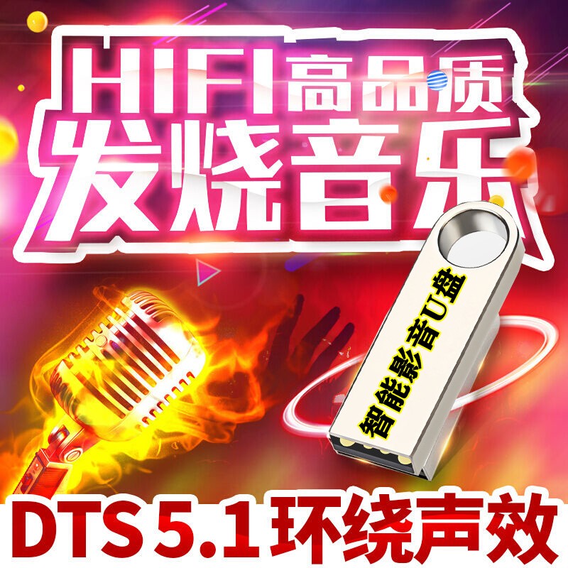 汽车载音乐dts 5.1环绕立体人声发烧音乐试音人声鉴赏靓声王高品质音质无损音乐USB优盘32G 1650首HIFI发烧无损高品质音乐MP3