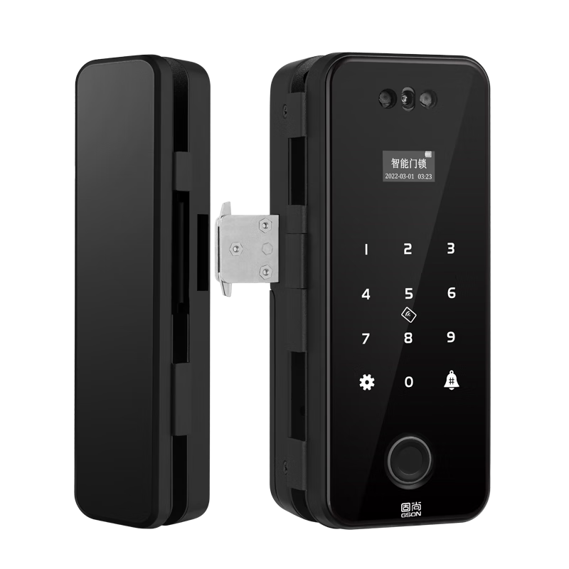 固尚（GSON） 固尚GSON辦公室玻璃門智能鎖雙開(kāi)門密碼鎖指紋鎖電子所門禁鎖 3D人臉識(shí)別+指紋+遙控+雙勾鎖舌