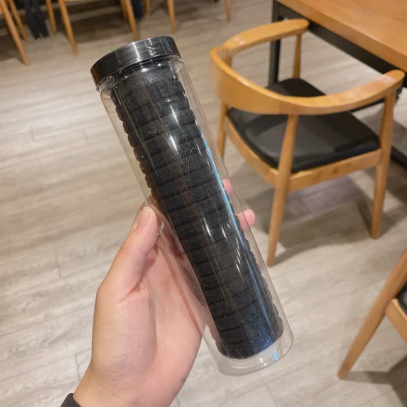 明夫人罐装无接缝橡皮筋20条毛巾发圈高马尾头绳高弹力发绳 纯黑色20根装怎么看?