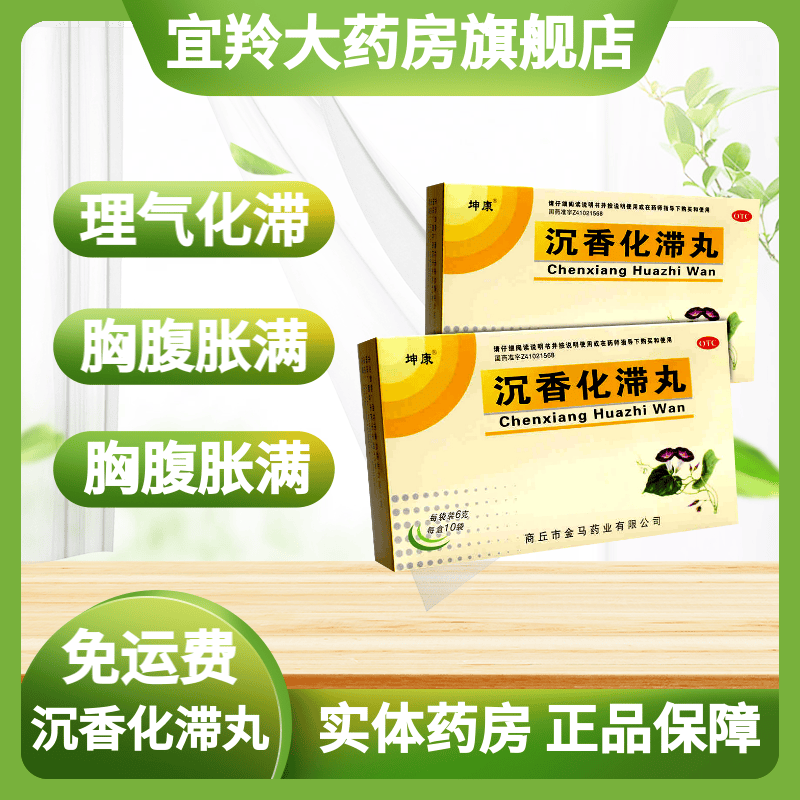 沉香化滞丸 6g*10袋/盒饮食停滞胸腹胀满胃沉香化带蜜丸化滞片沉香丸