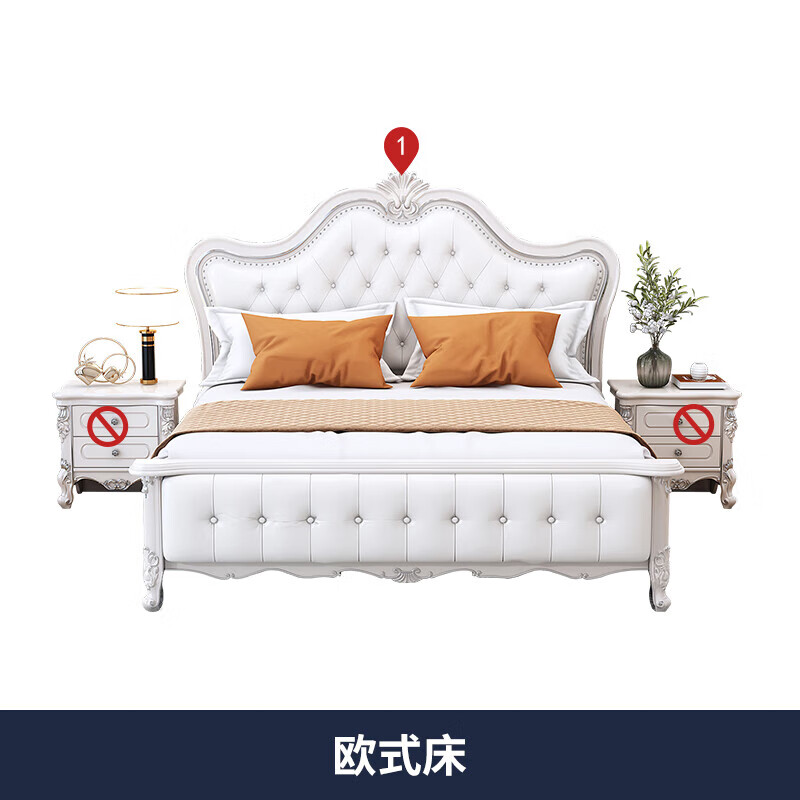 丘林瑟工厂直销欧式床双人床主卧大床1.