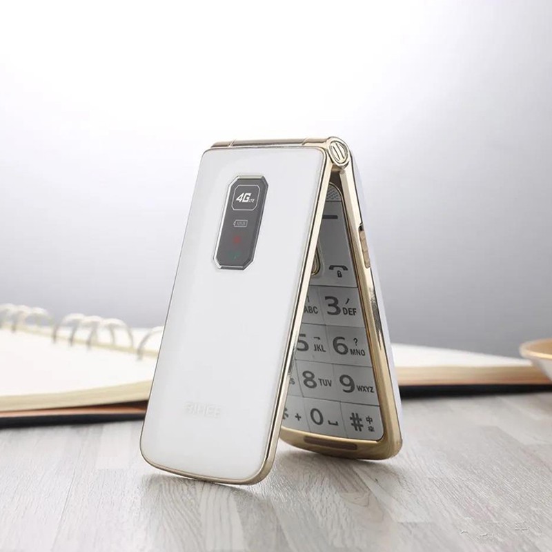 bihee  c30a 电信版翻盖手机大字大声百合老人手机 白色(全网通4g)