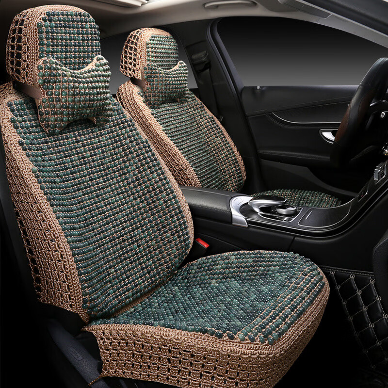 佐瑜菩提根汽车坐垫夏季凉垫新款全包围透气清凉防滑手编木珠单片座垫