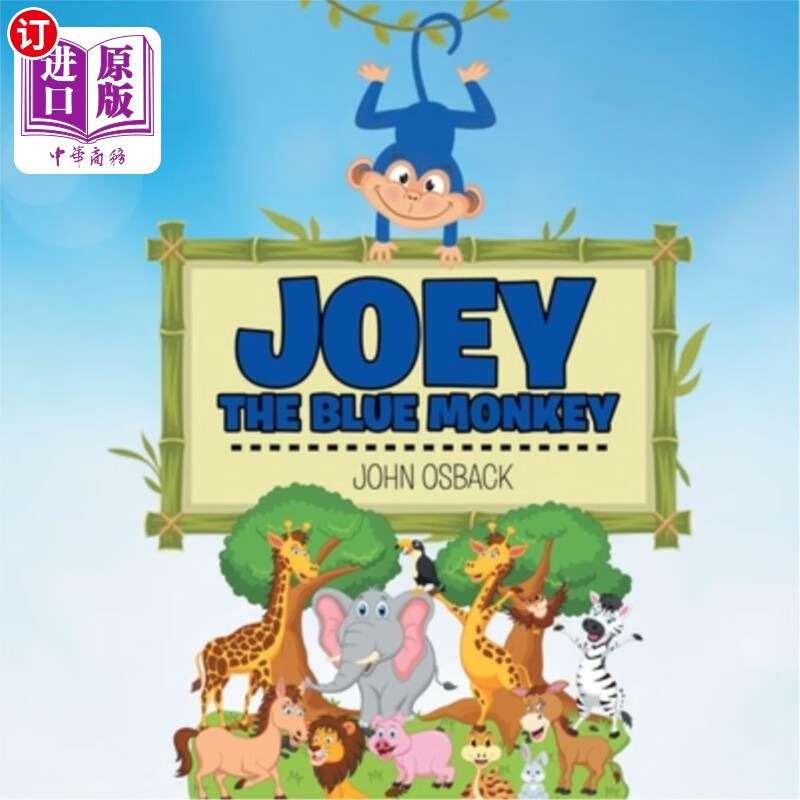 海外直订joey the blue monkey 蓝猴子乔伊