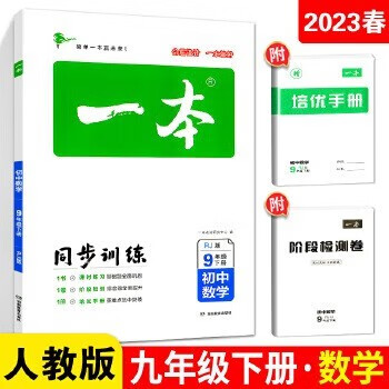 包邮2023春一本初中同步训练九年级下册语文数学英语化学物理历史道德法治RJ人教版北师版沪粤版外研版 初三9年级下册 数学【人教版】