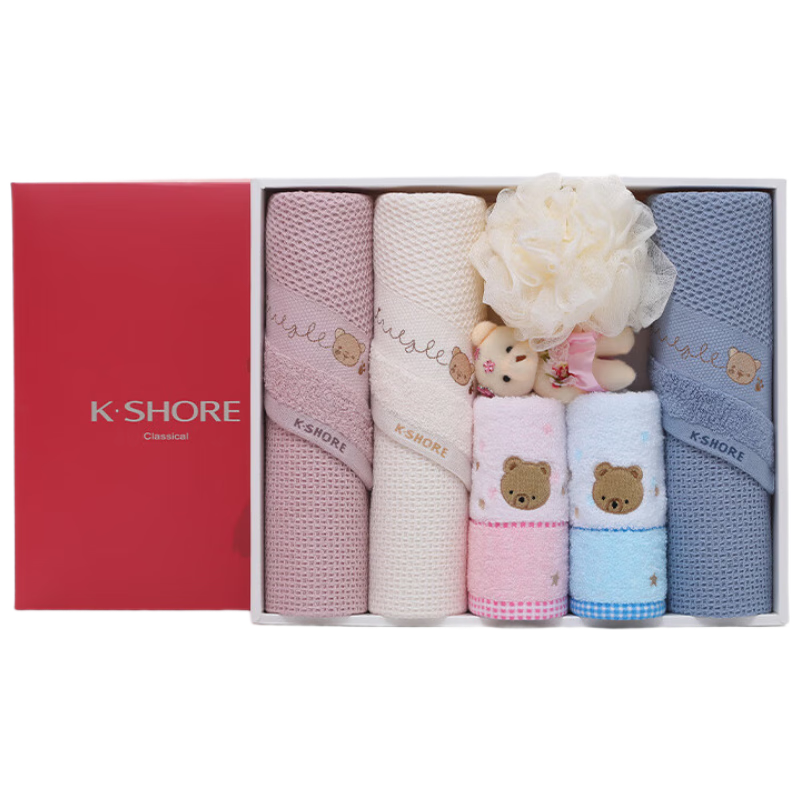 金号纯棉毛巾礼盒 A类全棉面巾回礼商务礼物员工福利毛巾伴手礼