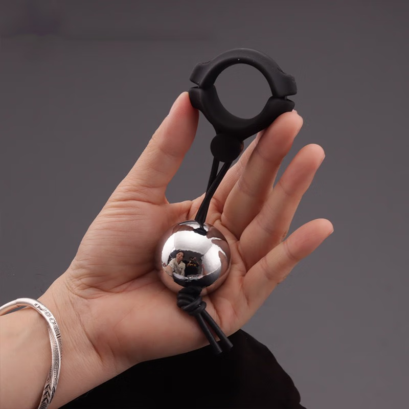 jd健康阴囊负重环男性脱敏锻炼器坚挺负重拉伸硅胶阴囊吊坠 升级单球