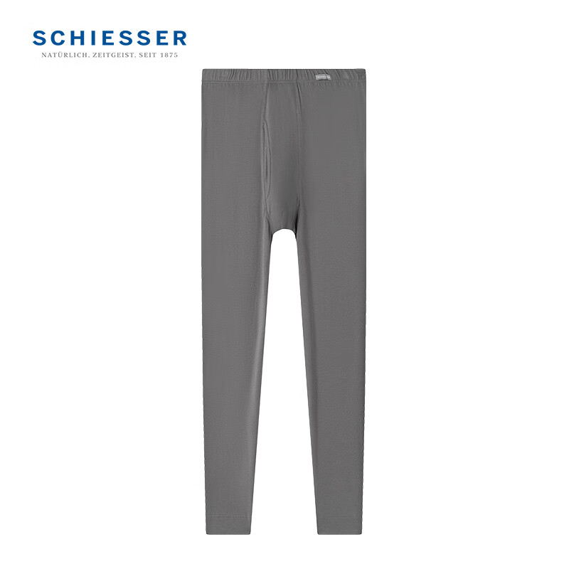 舒雅（Schiesser）男士秋裤S2系列舒美棉3A抗菌抑菌保暖长裤E5/23920Y 深灰 XL 【80-90公斤】