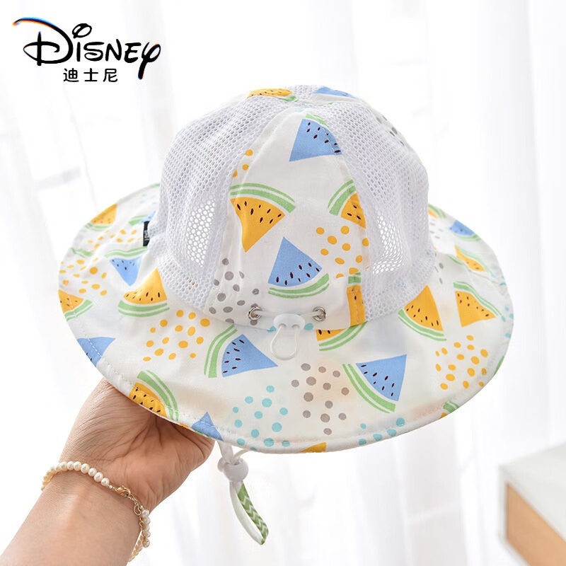 迪士尼（Disney）婴儿遮阳帽夏季薄款宝宝帽子儿童防晒帽女