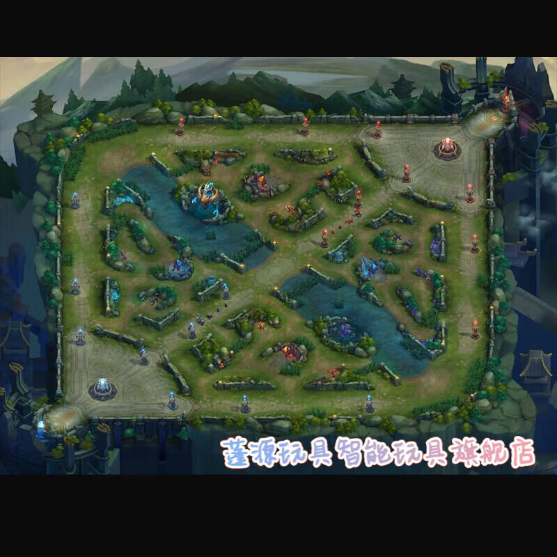 蓬源玩具王者山朱雀周边海报 壁纸宿舍装饰墙贴周边礼物 王者荣耀地图