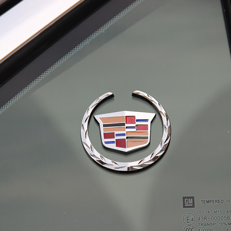 炫咔仕凯迪拉克车标srx侧标xts标志ct6车身贴cts车窗标xt5车贴 一对