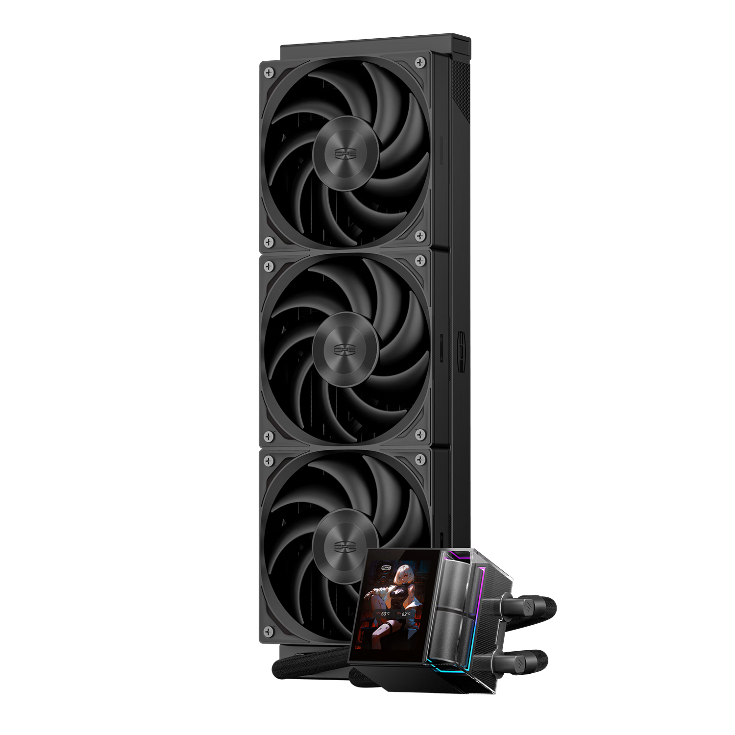 ��Ƶ�� һ��ʽCPUˮ��ɢ���� DS360 2.4��IPSҺ��������ɫ