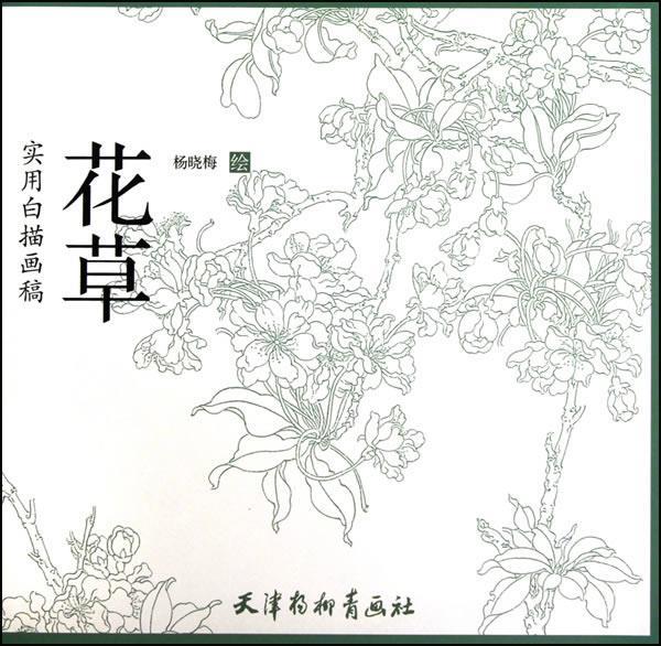 实用白描画稿—花草