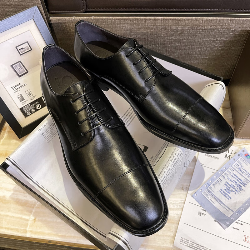 mk belle意大利轻奢侈新品cw春季正装皮鞋男鞋德比鞋英伦系带透气结婚