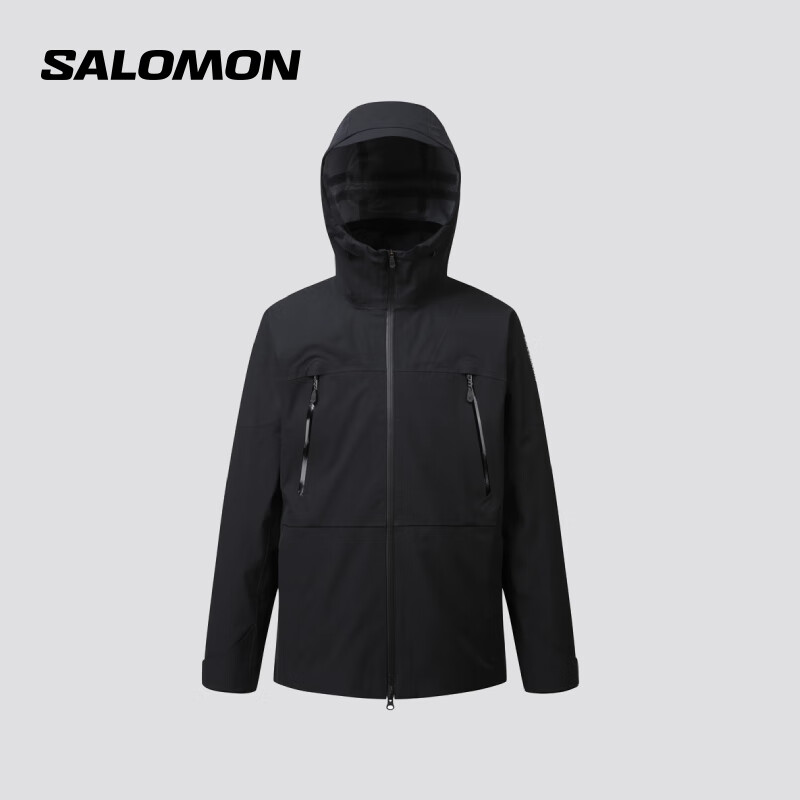 萨洛蒙（Salomon）男款 城市轻户外潮流多功能保暖夹克外套 3IN1 PEAK WP DOWN JKT 黑色 C269950 L