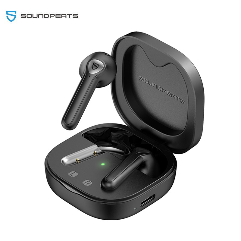 SoundPEATS TrueAir2+ 无线充版 真无线蓝牙耳机 半入耳式TWS耳机 蓝牙5.2 适用苹果华为小米手机 黑色