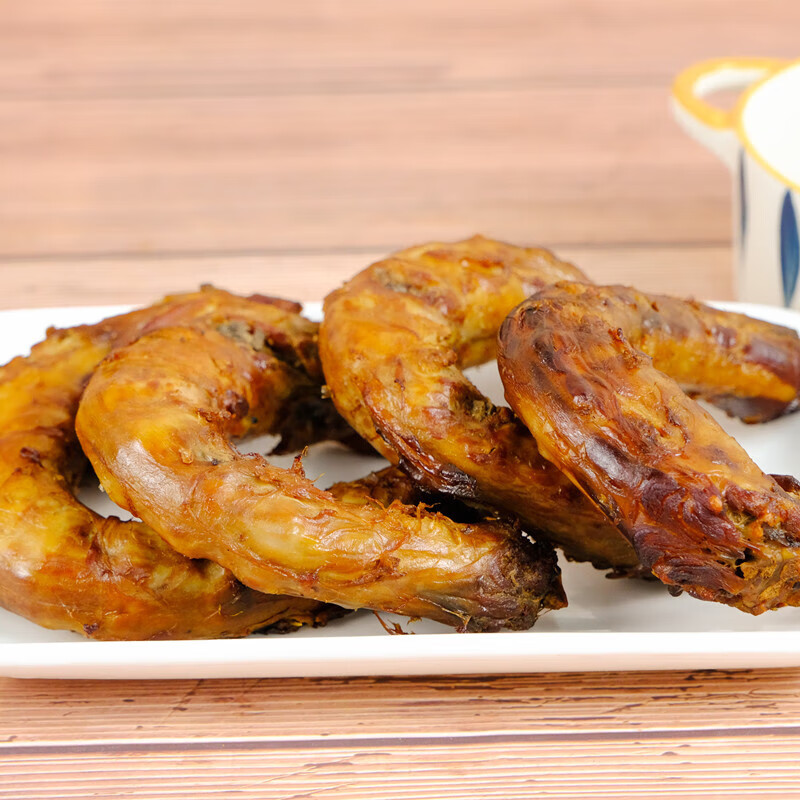 虎钢馋雪莲熏酱鸡脖东北下酒菜真空即食熟食卤味鸡脖子鸡颈清真食品
