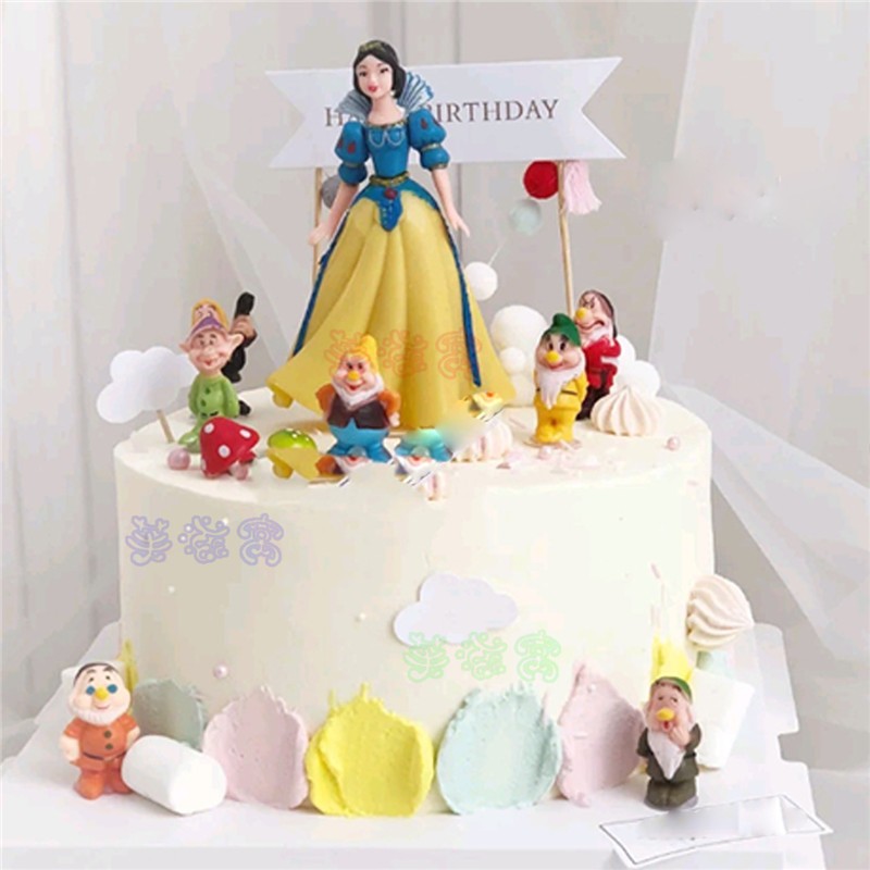 芙滋窝新款白雪公主和七个小矮人生日蛋糕儿童男孩女孩女宝全国同城
