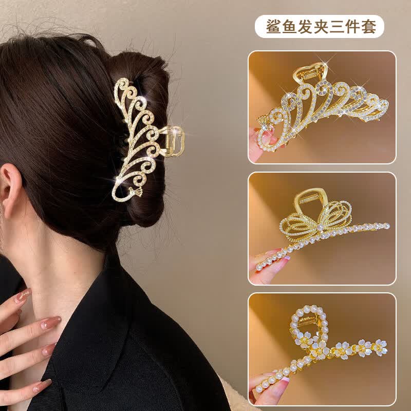 梦染麦穗发夹抓夹后脑勺发卡鲨鱼夹生日礼物送女友老婆实用走心闺蜜礼