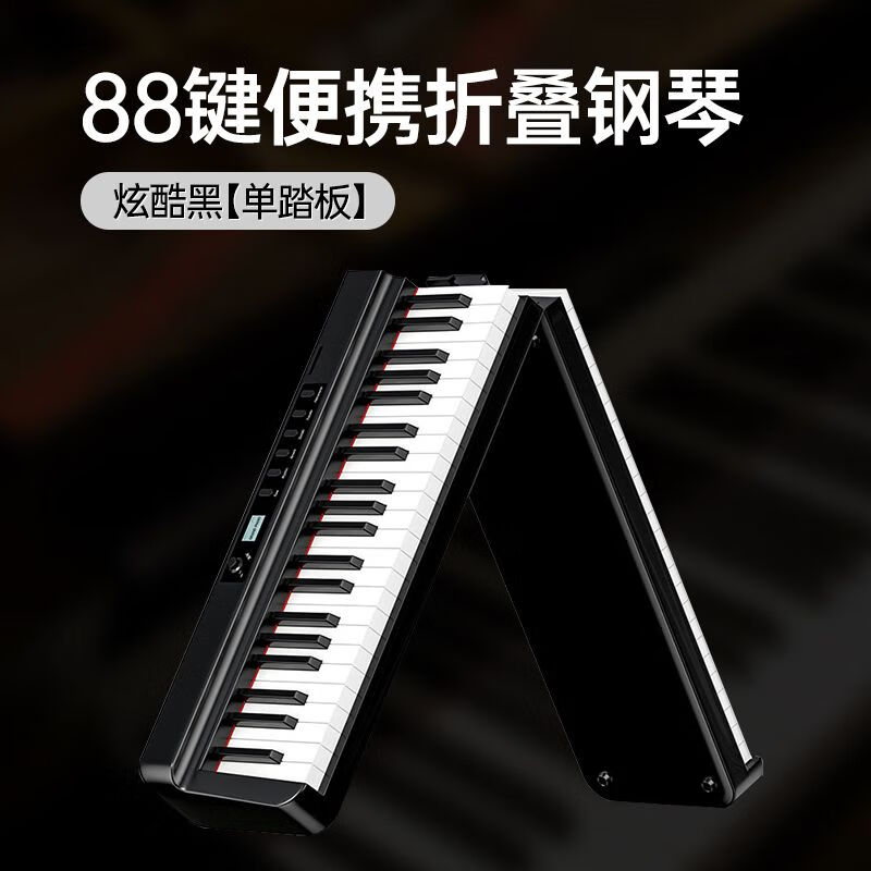 特伦斯（Terence）电钢琴X88E折叠钢琴家用88键初学者便携式成人幼师电子可折叠 主机+单踏板【官方标配】