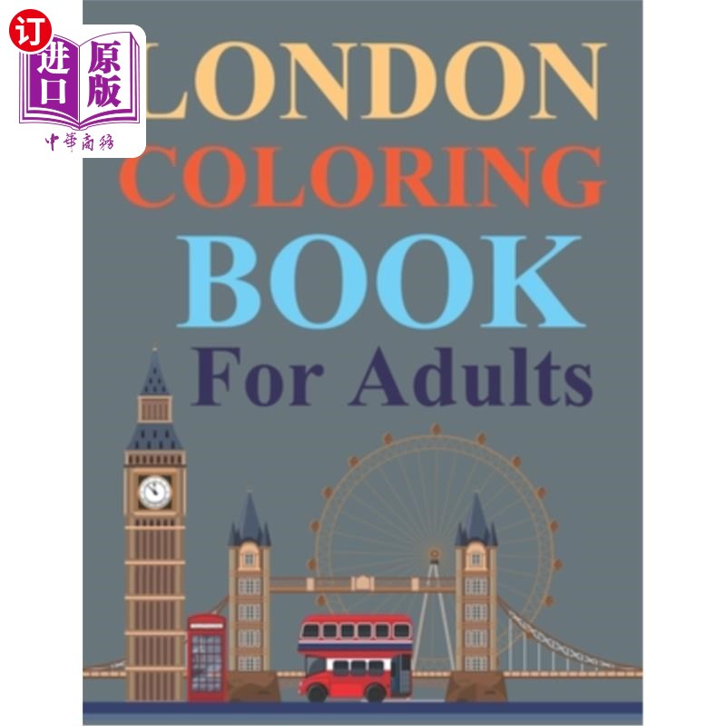 【中商海外直订】london coloring book for adults: the lo.