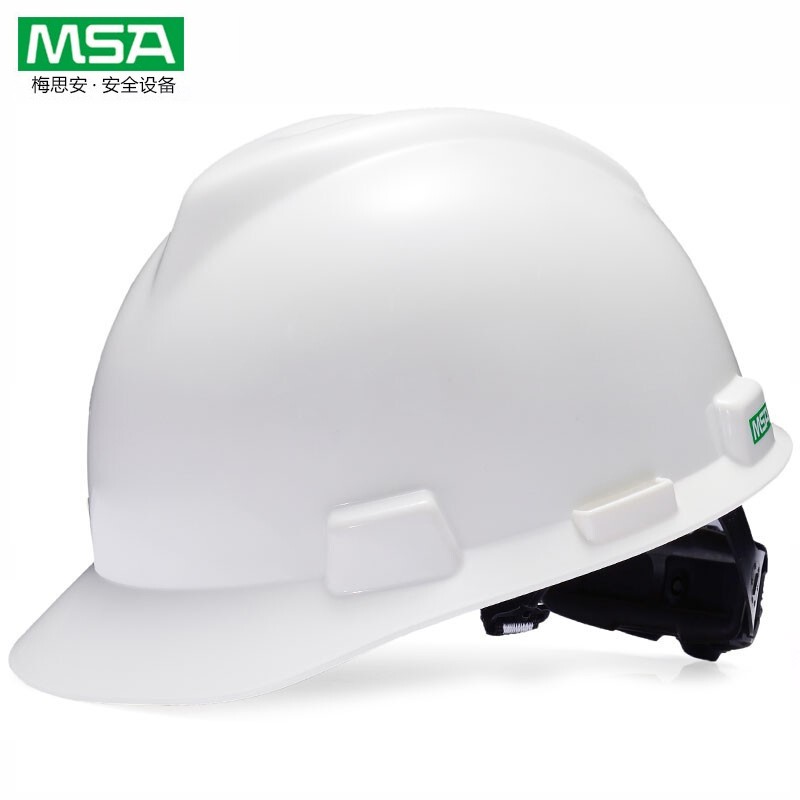 梅思安MSA 10172901 V-Gard 标准型安全帽（白 PE 超爱戴帽衬 D型下颏带)不含印字