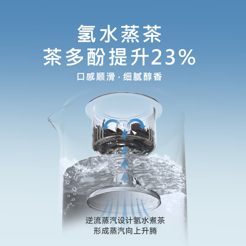 帕米富氢热水壶高浓度富氢养生壶电热水壶弱碱性电解制氢机蒸茶壶煮茶壶养生烧水壶氢氧分离氢水机 米白色 1.2L 触控90款