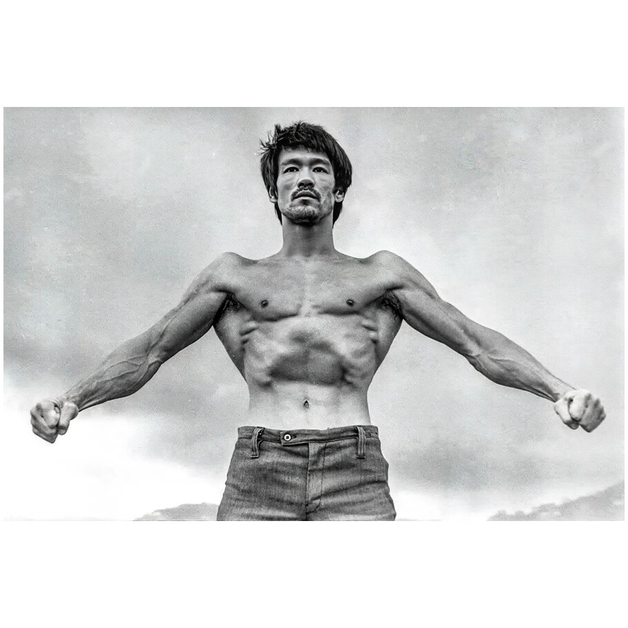 创京懿选李小龙海报功夫明星武术拳击馆健身房肌肉男墙贴宿舍装饰画