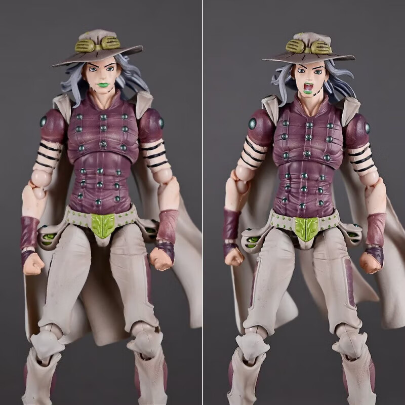 BILLY RICE奇妙冒险杰洛飙马野郎齐贝林手办超像可动 摆件盒装模型公仔 蓝色