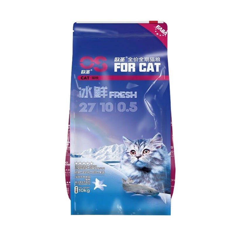 猫粮欧圣猫粮深海鱼牛肉味猫粮成猫幼猫全猫全阶段通用型猫粮 欧圣猫粮10kg
