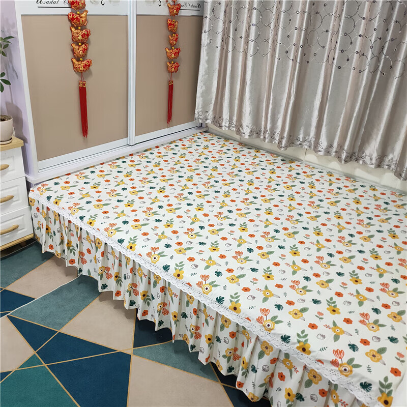 igiftfire 榻榻米床单定制四件套大炕单3/4榻榻米床单一面床裙a类斜纹