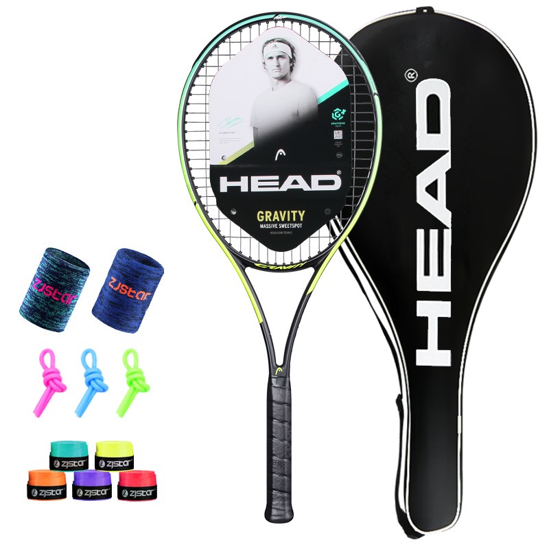 海德HEAD网球拍 2021款GRAVITY小兹 巴蒂专业拍MP G360+双面配色 石墨烯碳纤维 送护腕 手胶 避震结 已穿线