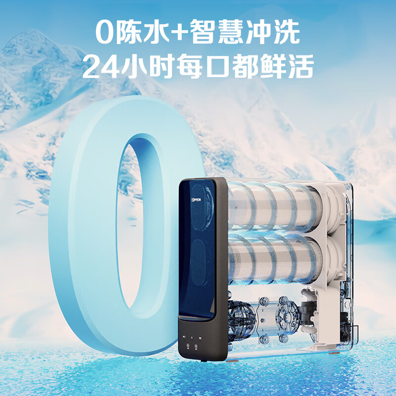 欧派(OPPEIN)净水器家用1000G pro5年RO反渗透0阻垢剂 厨下式净饮机 直饮过滤器 【性能TOP款】600G大通量