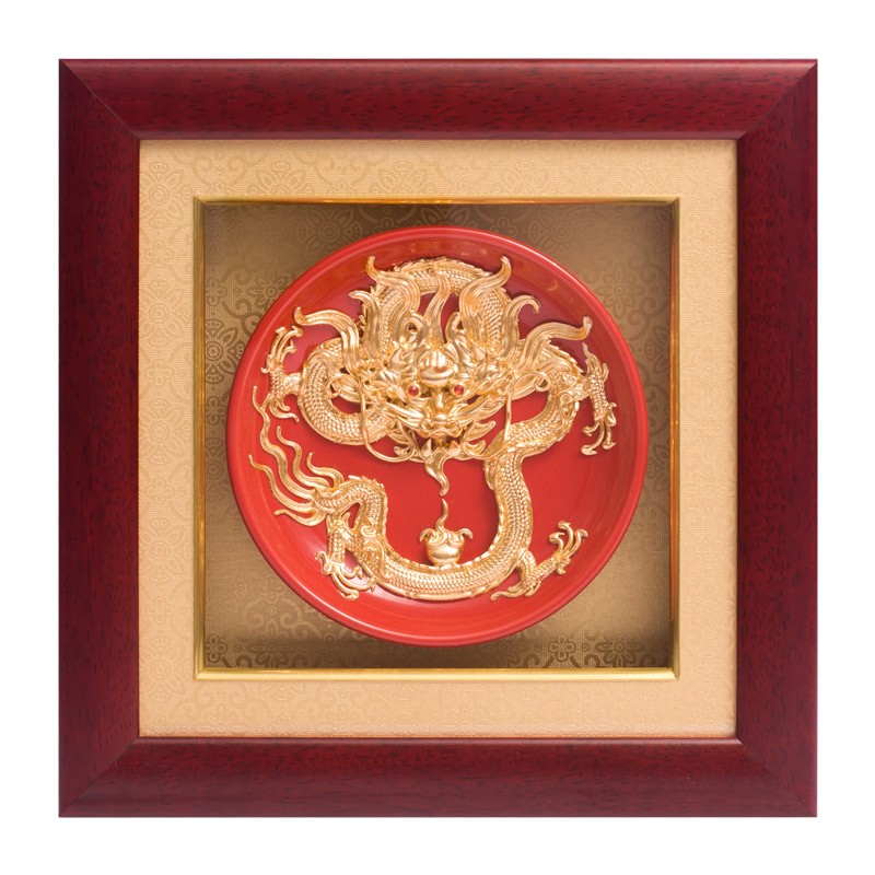 鹭艺轩2024年龙年吉祥物摆件工艺品漆线雕厦门特产公司年会礼品定制lo