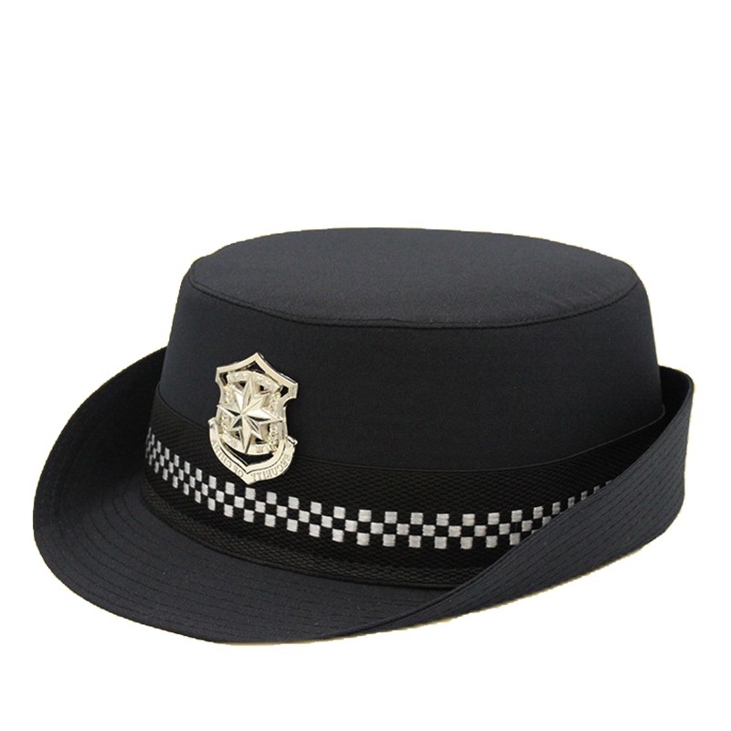 2011式新款保安帽子物业春秋保安卷边大檐帽帝凯别尔危 保安黑色女卷