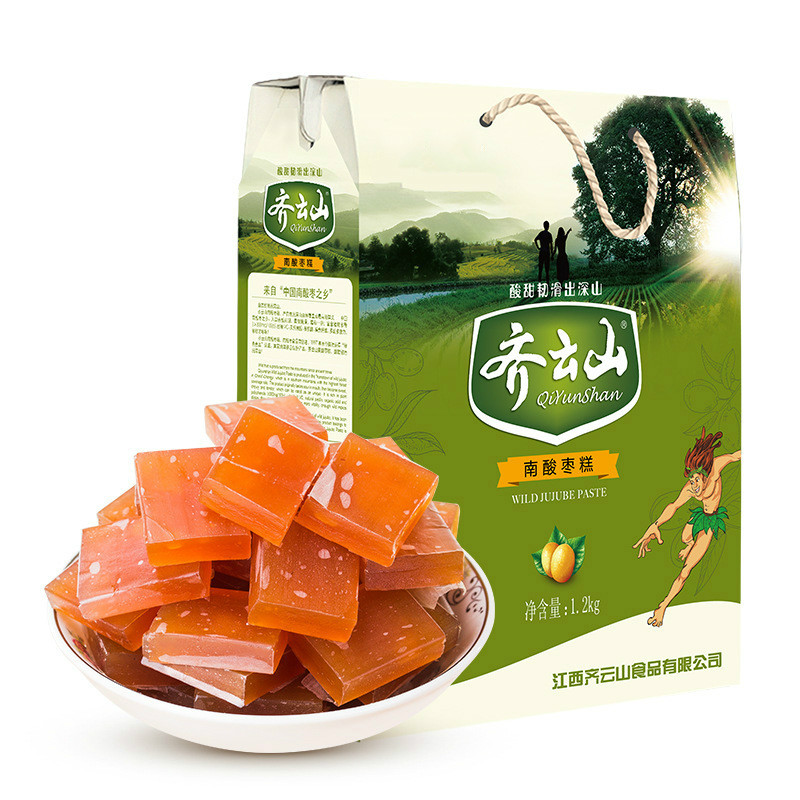 齐云山南酸枣糕1200g礼盒装休闲零食小吃年货礼品送长辈江西赣州特产
