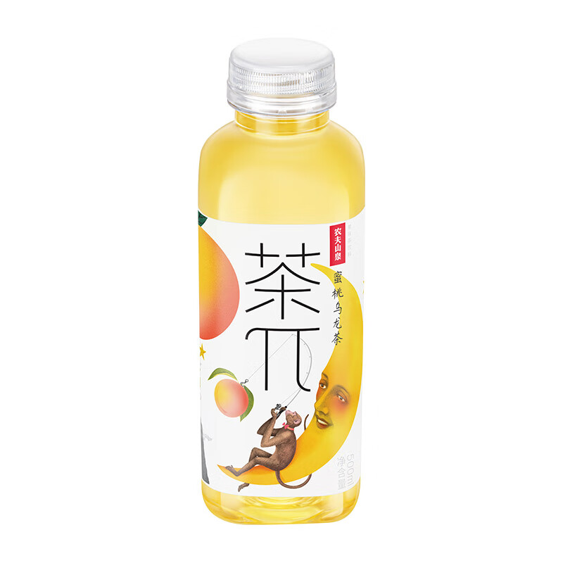 农夫山泉 茶π（茶派）茶饮料 蜜桃乌龙茶500ml*15瓶 整箱装热门商品