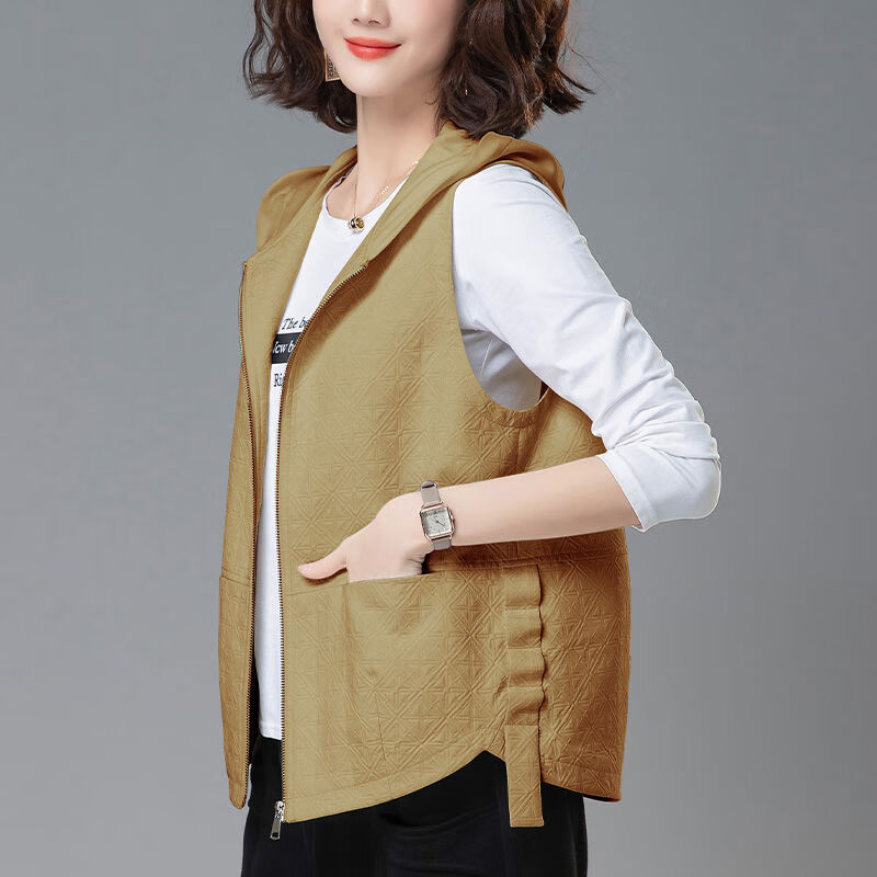 权凡女式马夹春秋季穿的马甲女春秋季2024新款洋气百搭宽松大码外穿显