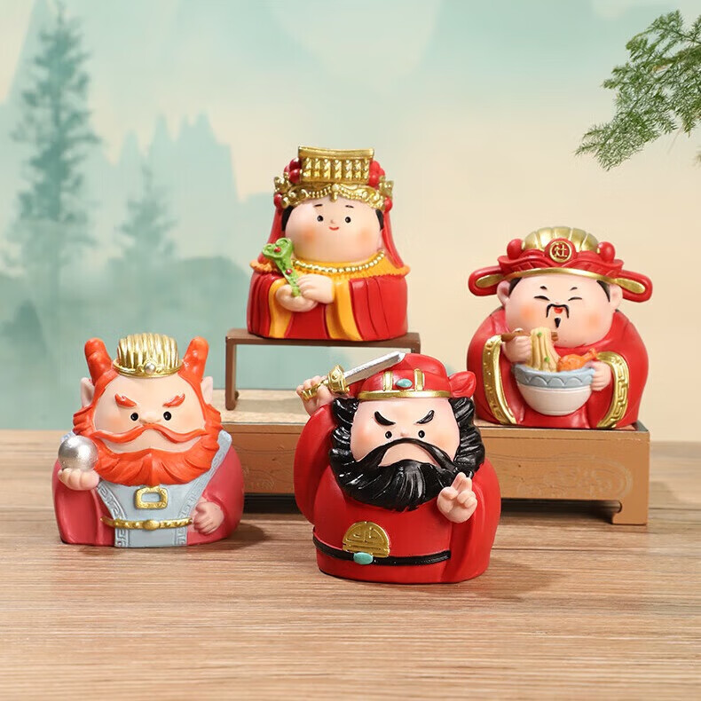唐赋福气小神仙桌面摆件国潮生日礼物男中国风创意办公室桌面装饰