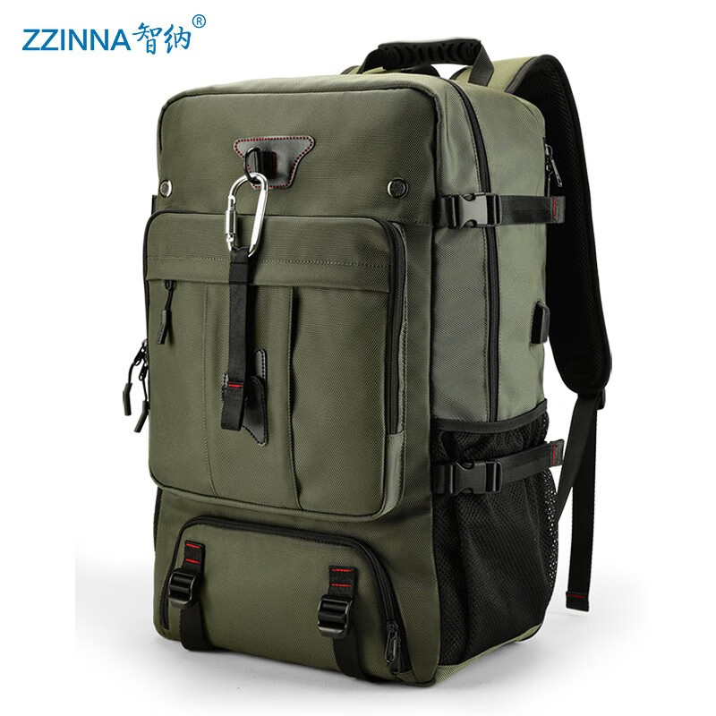 智纳(zzinna)新款超大容量旅行包男士休闲背包户外登山包出差行李包15