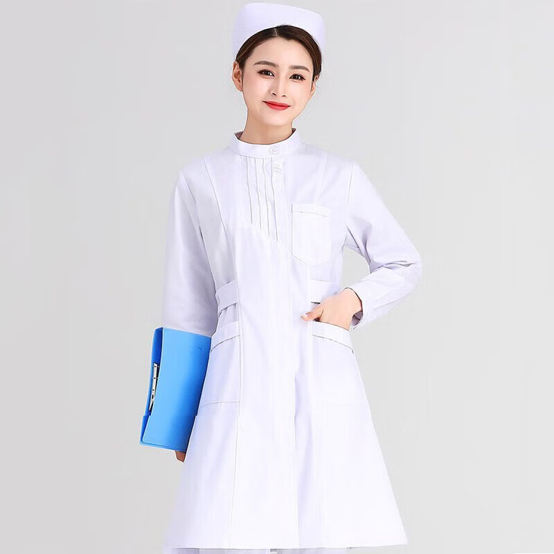 鑫亦泽护士服长袖女白大褂夏季医生服实验室服分体套装工作服立领定制