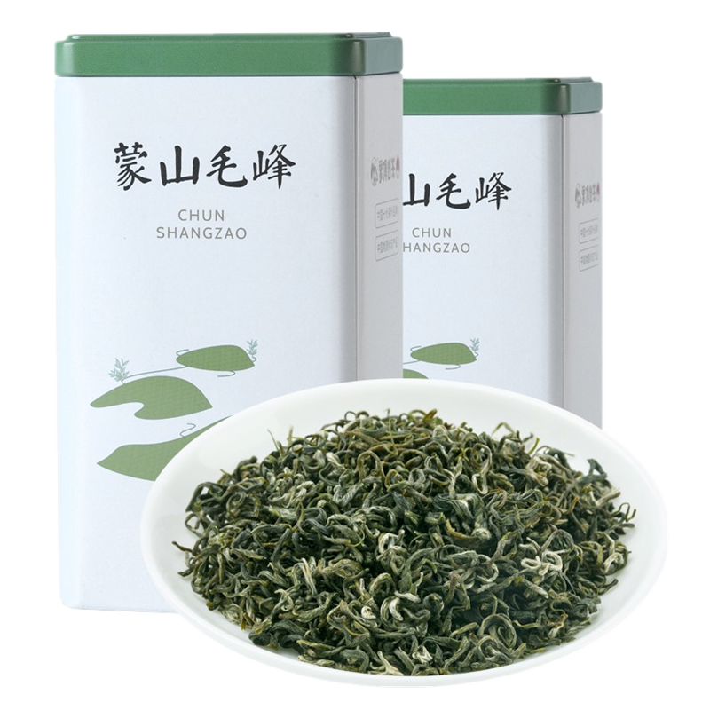 春上早明前毛峰茶葉特級 2025新茶濃香型毛尖綠茶蒙頂山茶春茶自己喝 方罐毛峰 250g*1罐